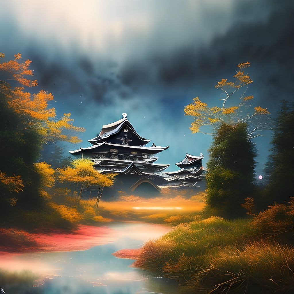 In The Misty Japanese Countryside