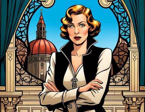 Art Nouveau Graphic Novel Illustration