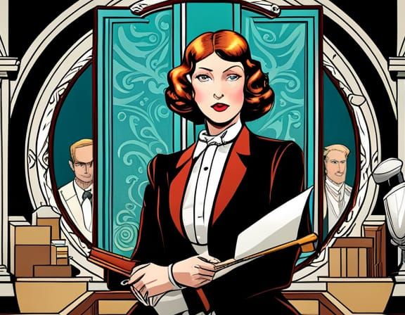 Art Nouveau Graphic Novel Illustration