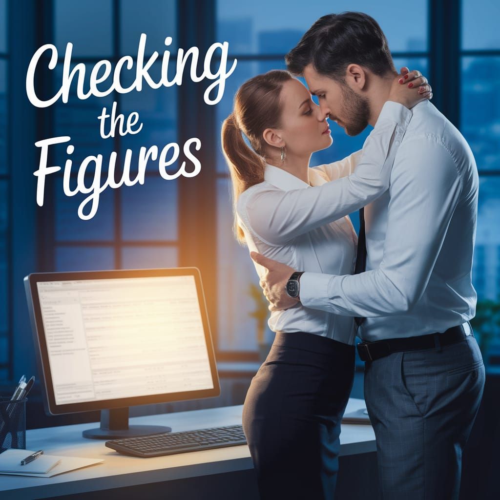 An office romance novel cover. A secretary and an accountant...
