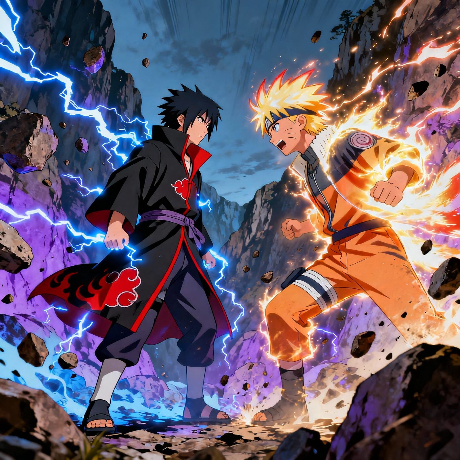 Naruto vs Sasuke Clash at Valley of the End
