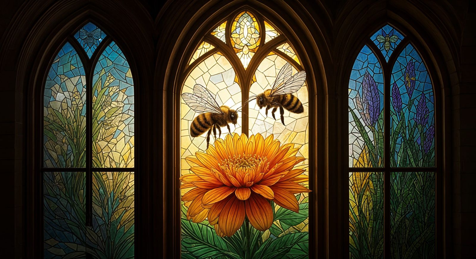 Mosaic Masterpiece in Castle Window