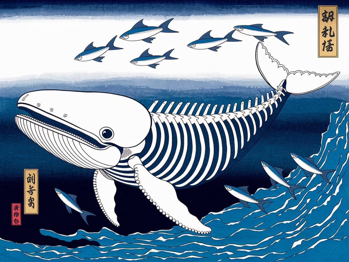 A bake-kujira from Japanese folklore.