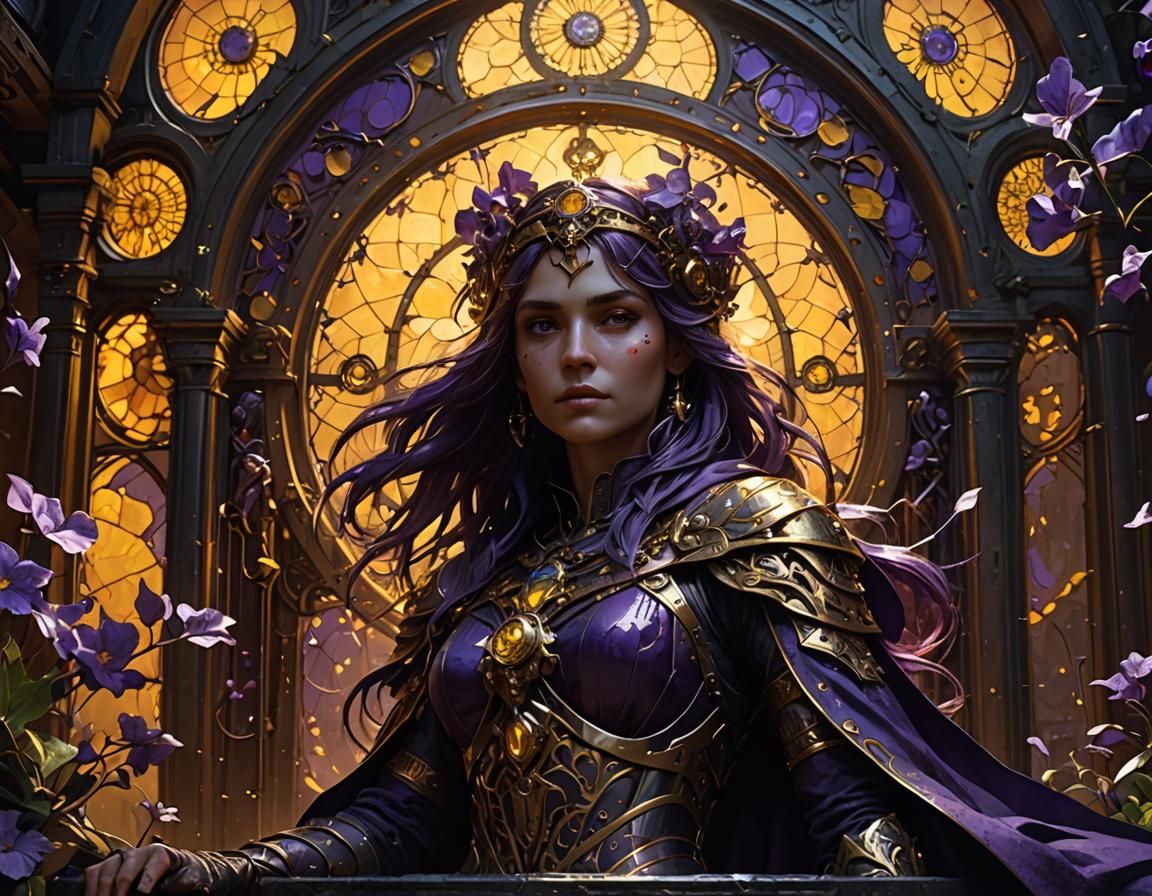 Surreal Sorceress in Dark Fantasy Realm