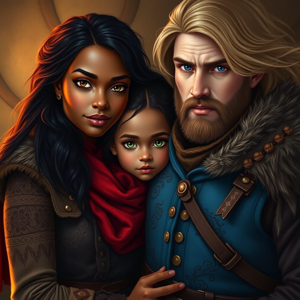 Intimate Family Portrait in Earthy Tones