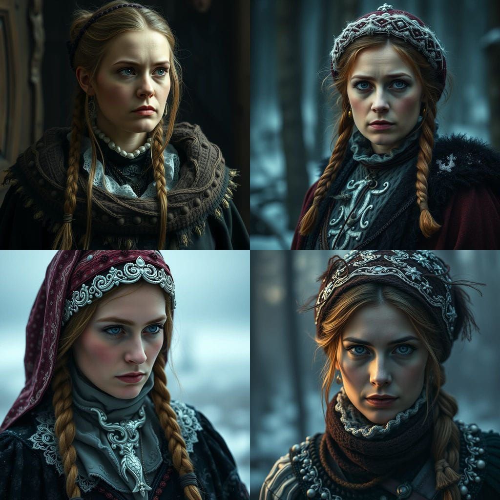 Finnish Servant Woman in Noble Family's Service