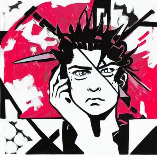Crazy Diamond Portrait in Vibrant Colors