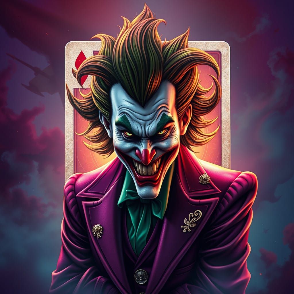The Joker in Cyberpunk Art Style