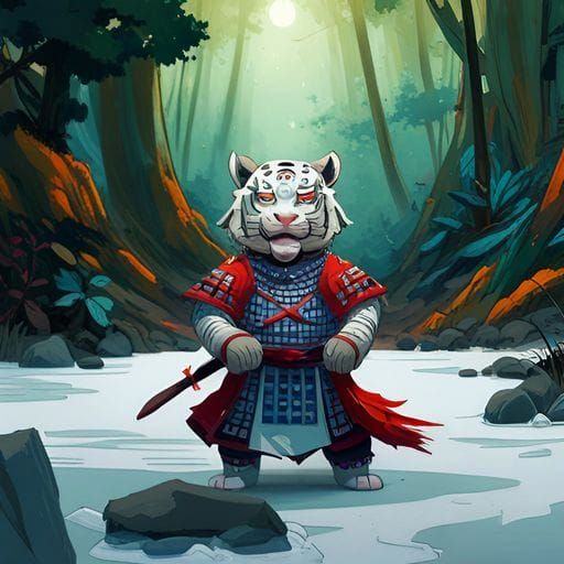 Tiger Samurai in Motion