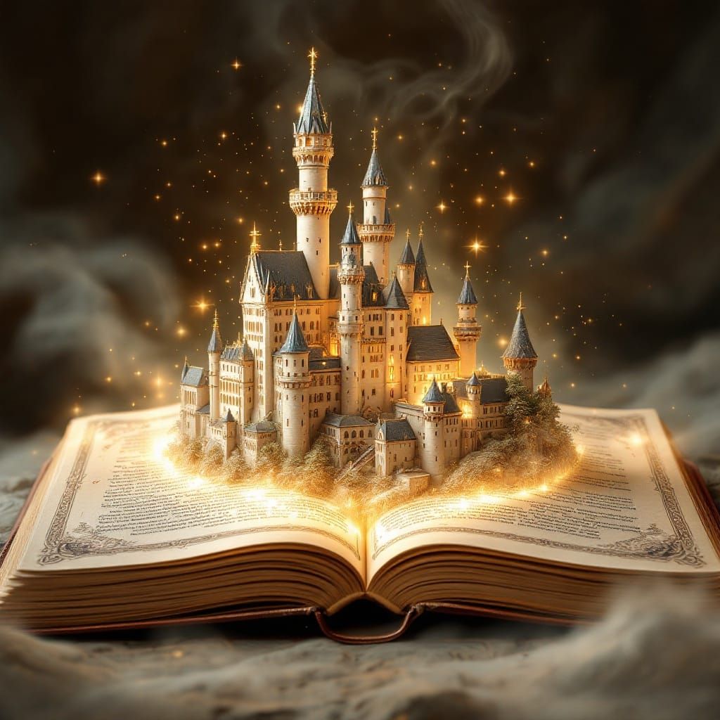 Medieval Castle Rises from Ancient Book