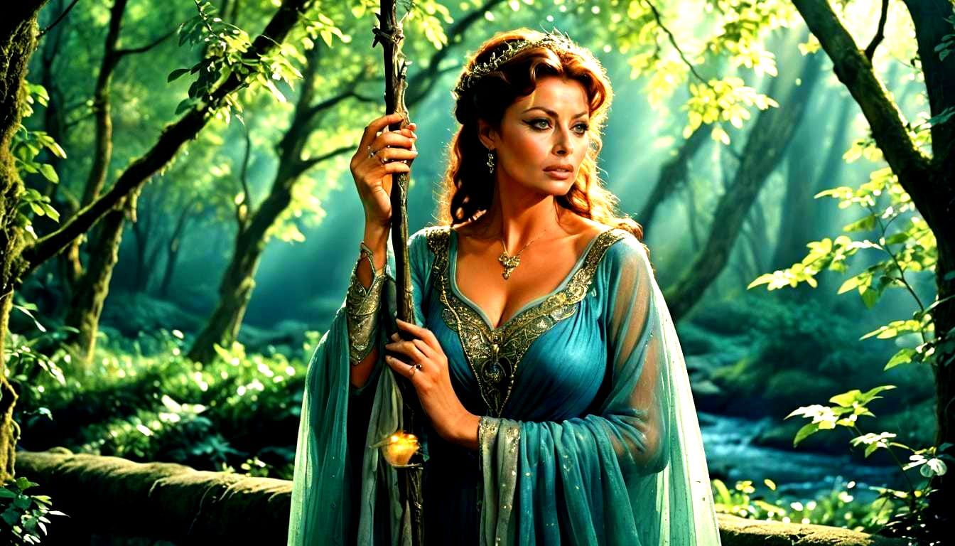 Sophia Loren Inspired Cinematic Film Still