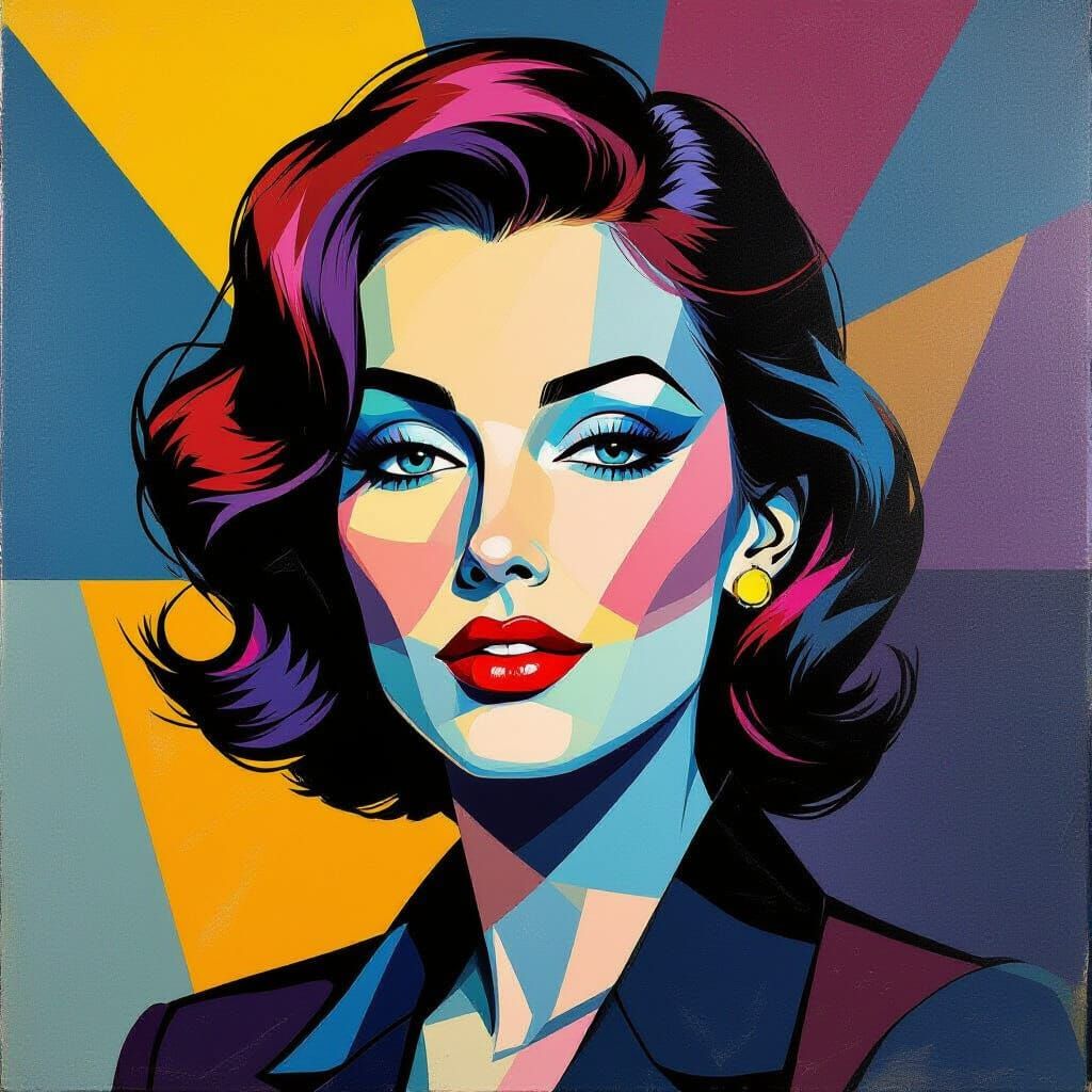 Prism Prussian Blue Pop Art