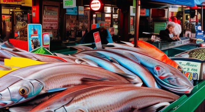 Pike Place Fish Market, Seattle WA USA