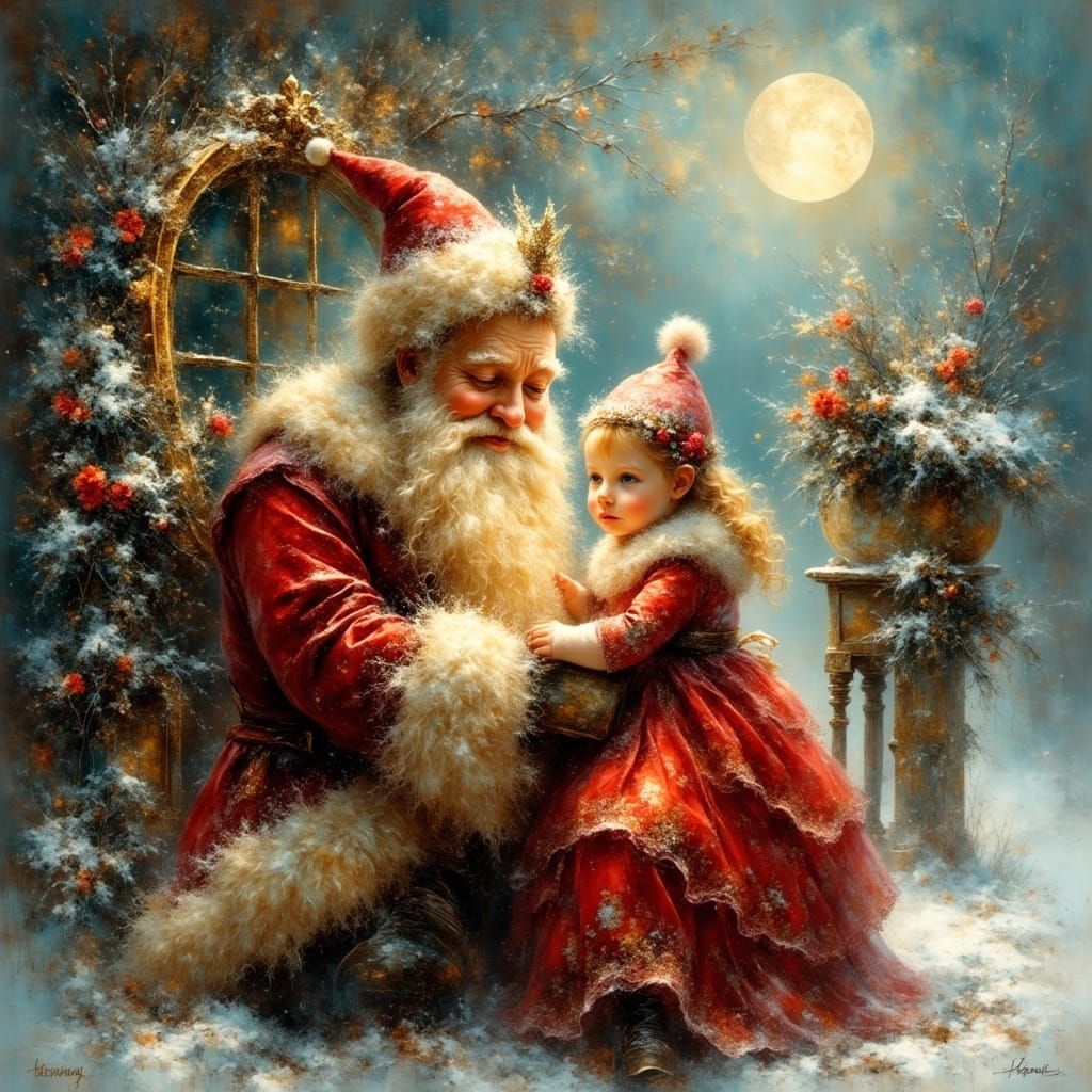 Smiling Mother Noel in Ethereal Style