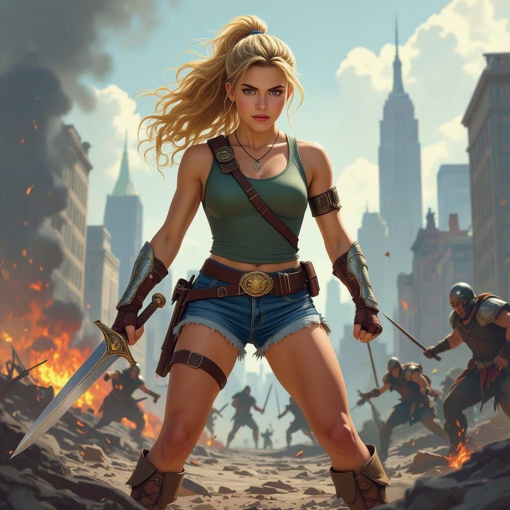 Annabeth Chase Fights at Manhattan Battle