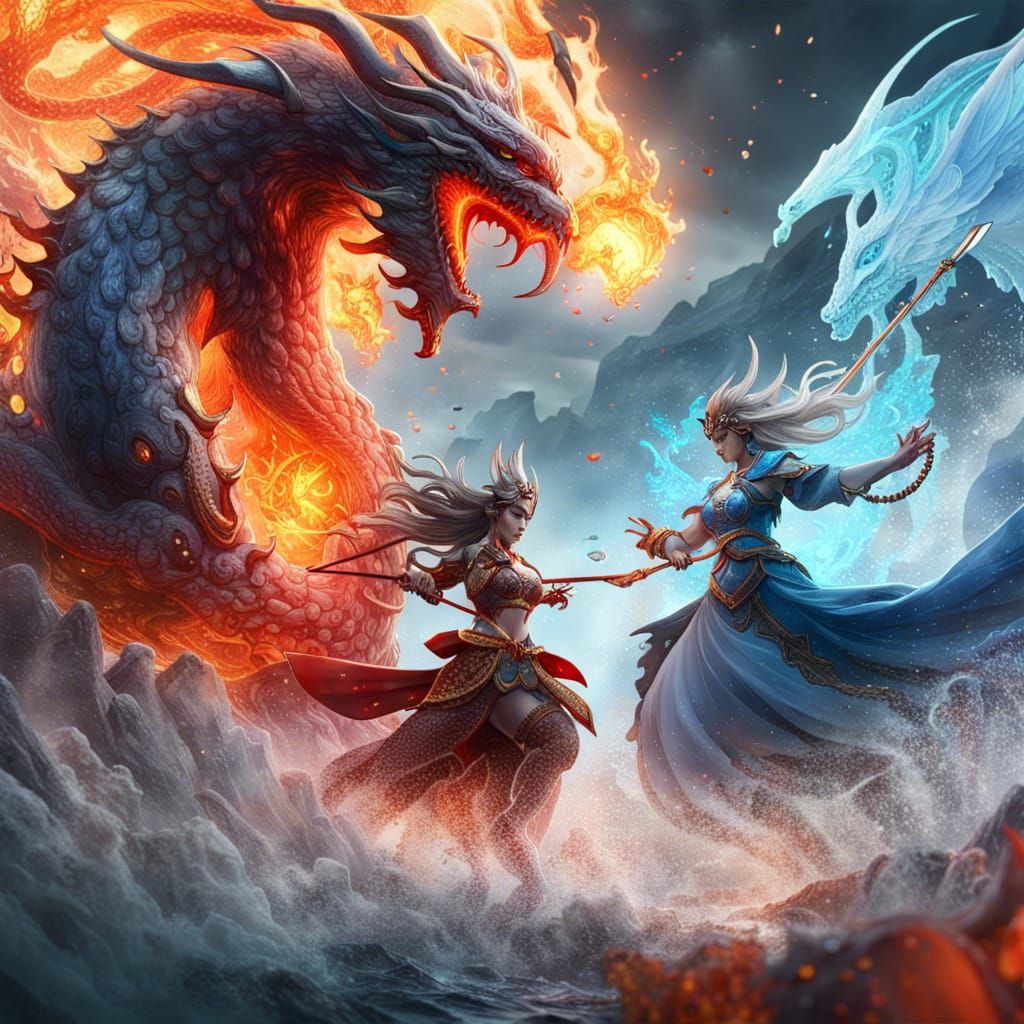 Epic Fantasy Clash on the Oceanic Horizon