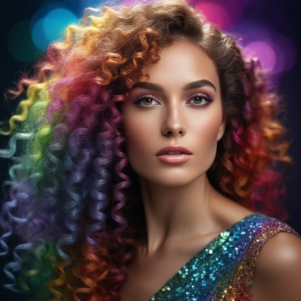 Glamorous Woman in Sparkling Attire