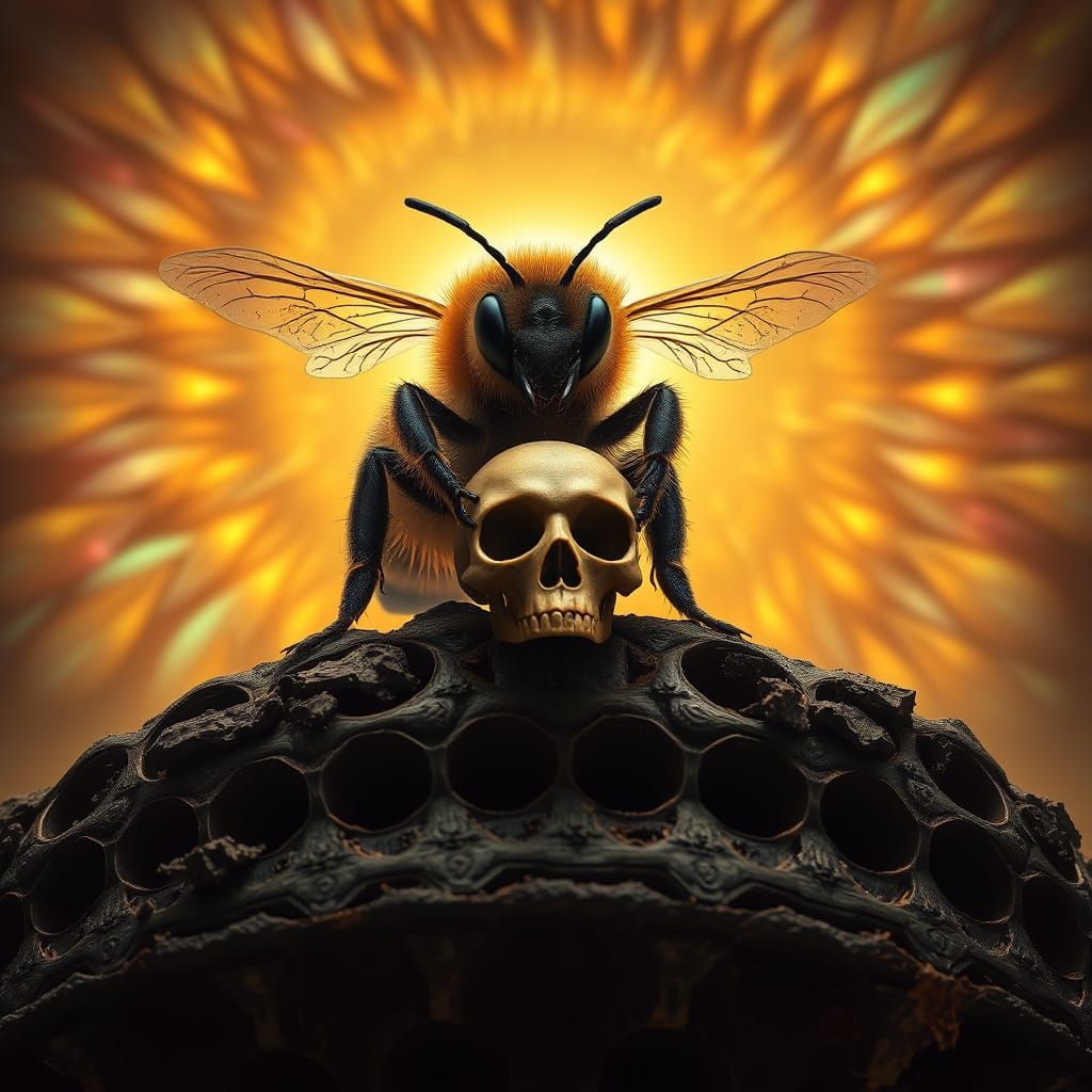 Regal Bee Contemplates Mortality in Elizabethan Hive