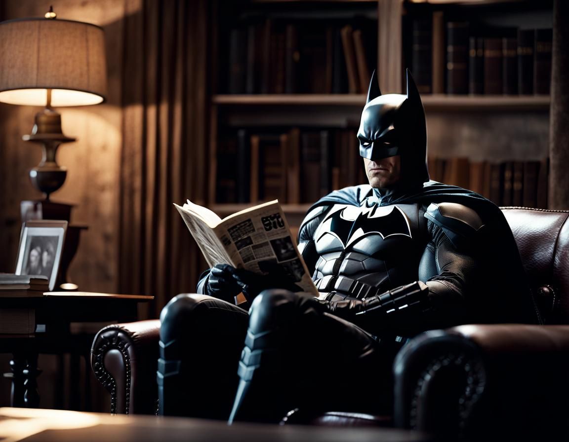 Batman Reads 'How to Fly' Intensely in Moody Gothsic Revival...