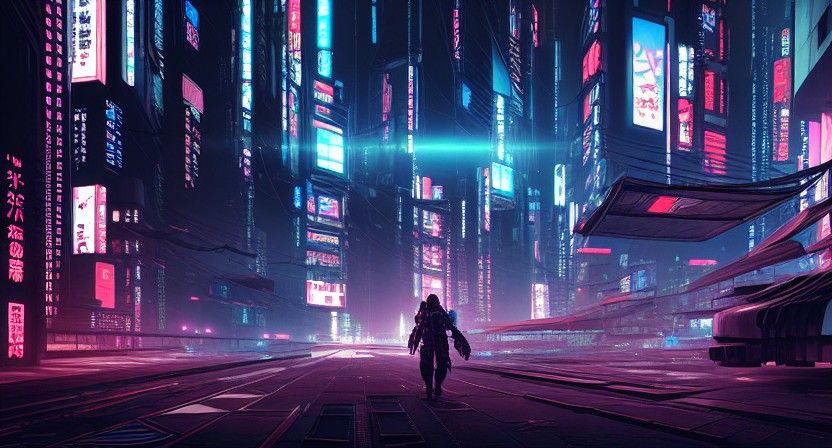 Epic Cyberpunk Cityscape in Japan