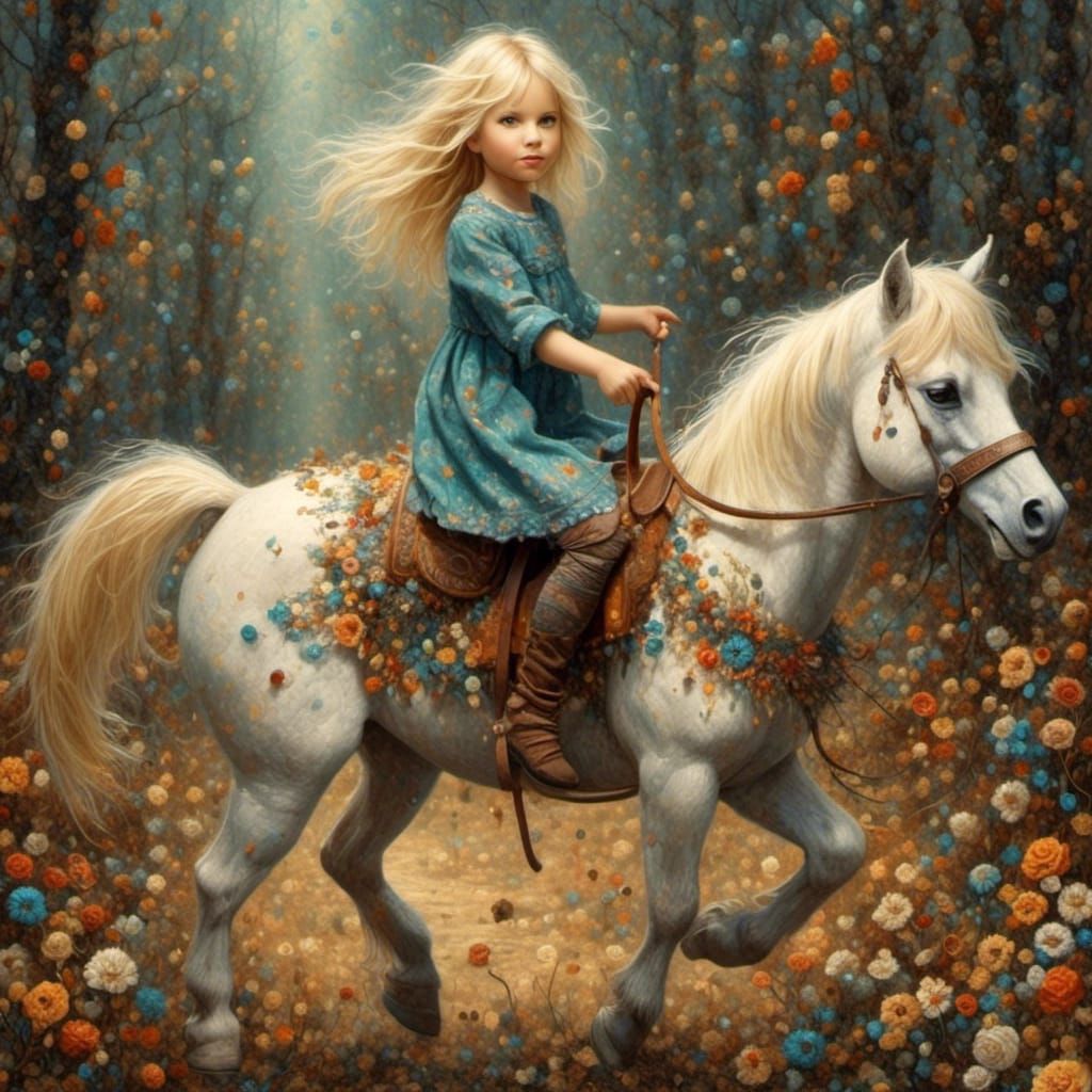 A Whimsical Fairy Tale Scene in Vibrant Colors