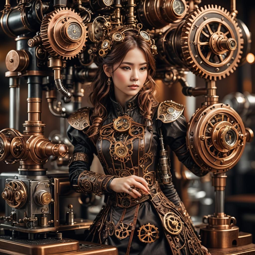 Steampunk barista