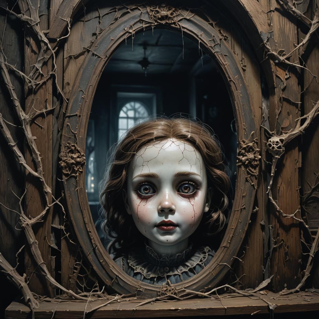 Sinister Doll in a Forsaken Attic