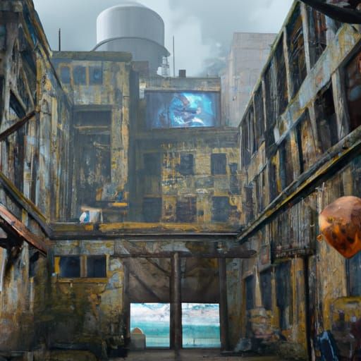 Surreal Prison Break Scene in Deep Color Fantasy Concept Art