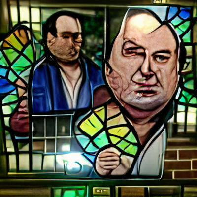 St. Tony Soprano in Resplendent Stained Glass