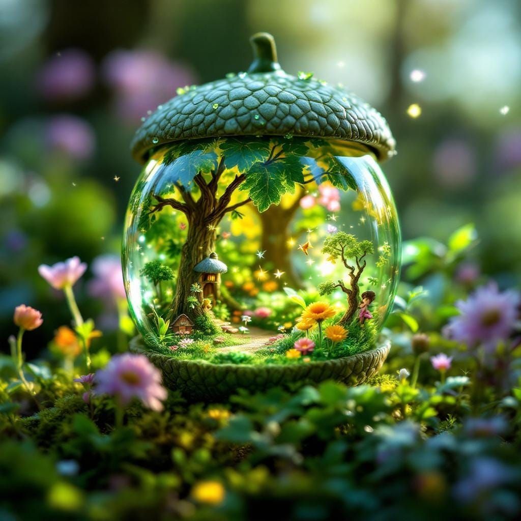 Magical Emerald Pixie Farm in Spring Fairytale World