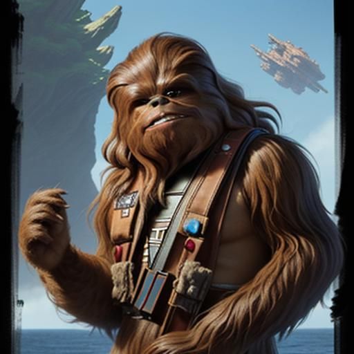 Lumpy, the son of Chewbacca and Malla, Kashyyykian beach