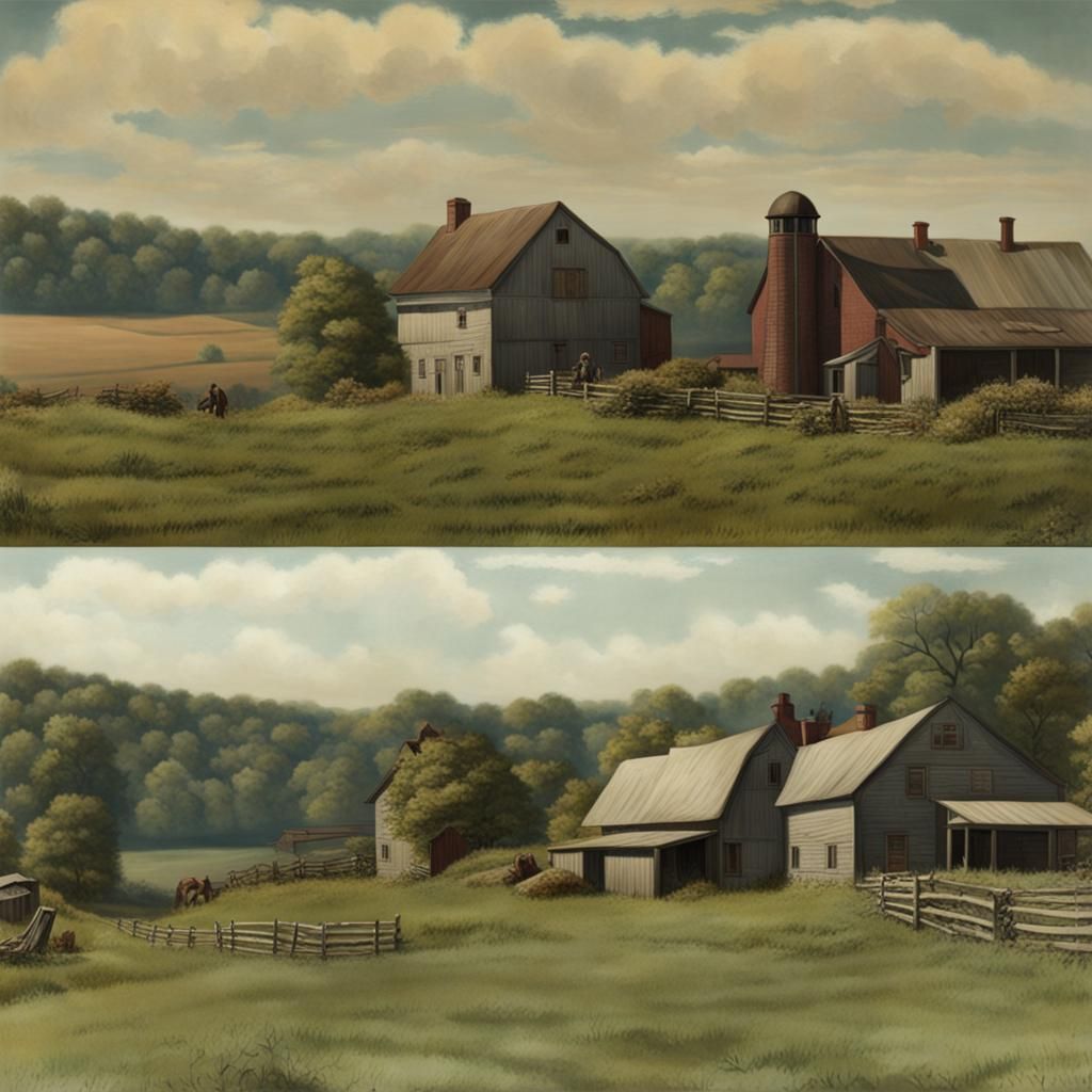1940s Massachusetts Farm Scene in Stunning Matte Painting
