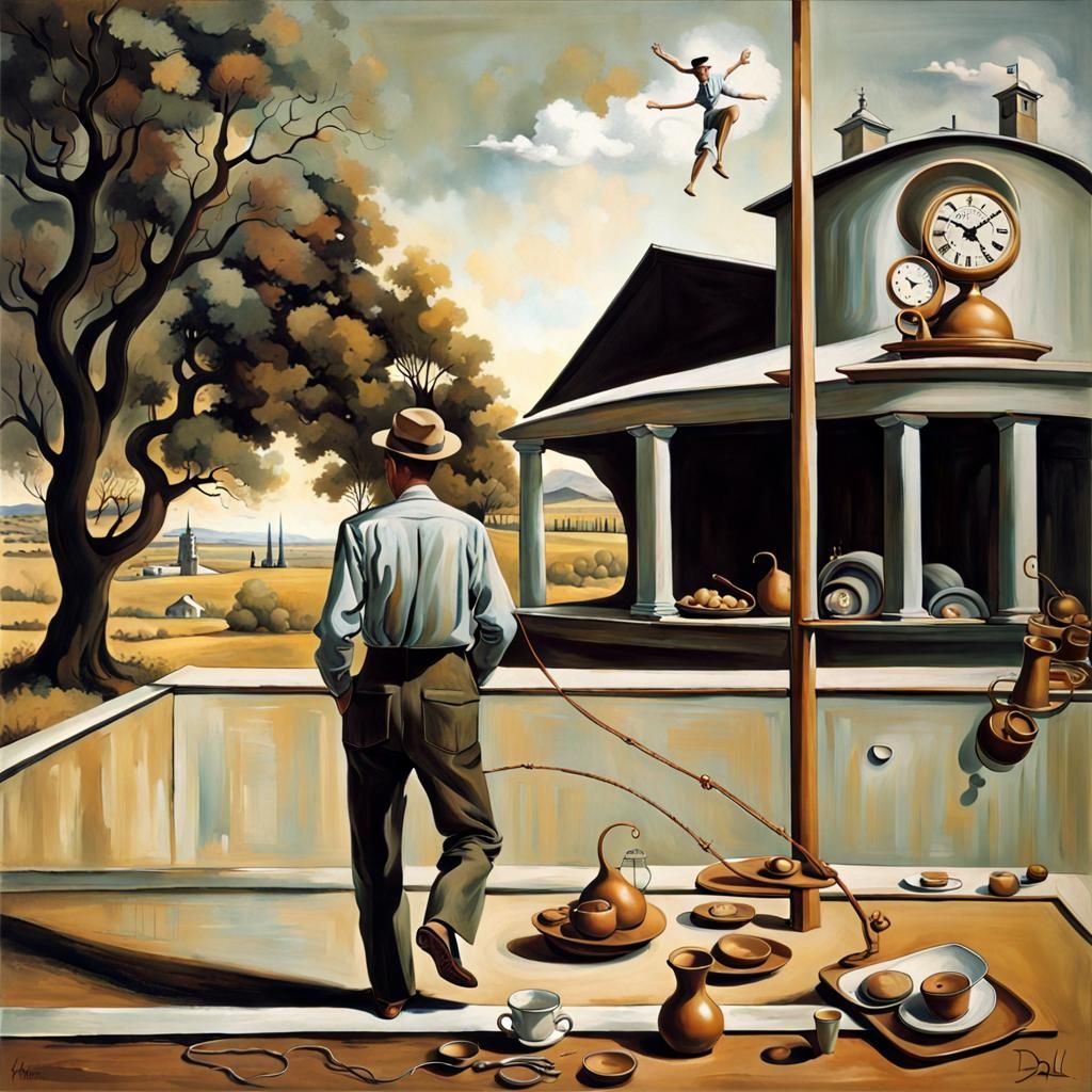 Surreal Landscape in the Style of Salvador Dali