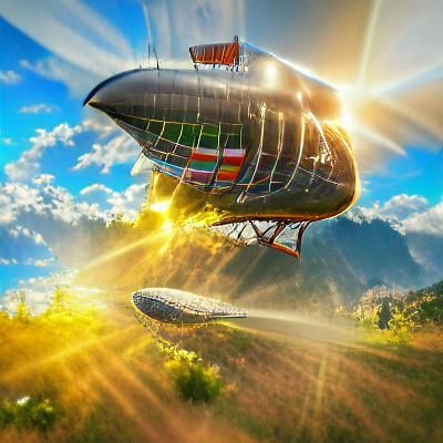 Solar Airship Soars Through Clouds in Futuristic Design