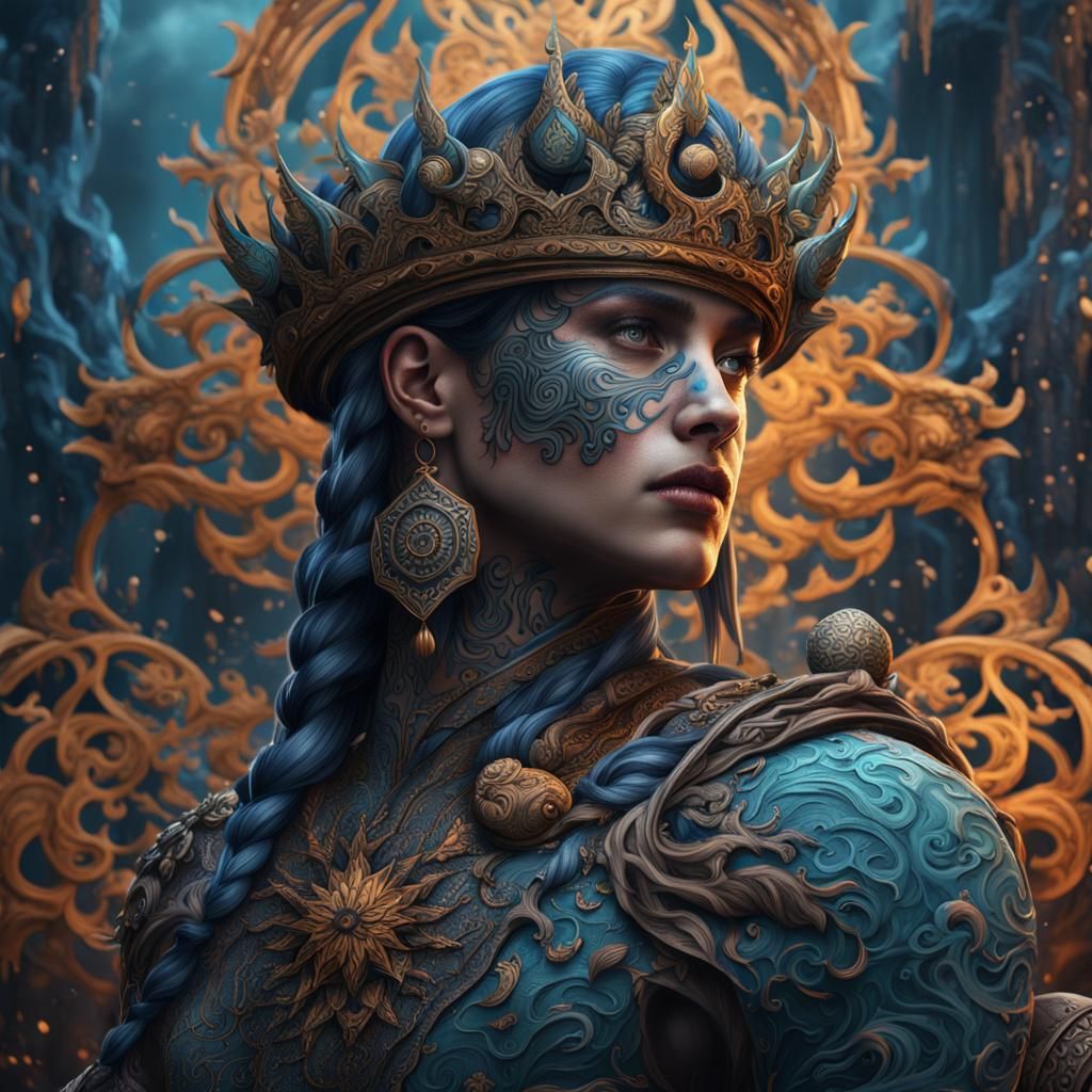 Ethereal Fantasy Scene in Deep, Rich Colors