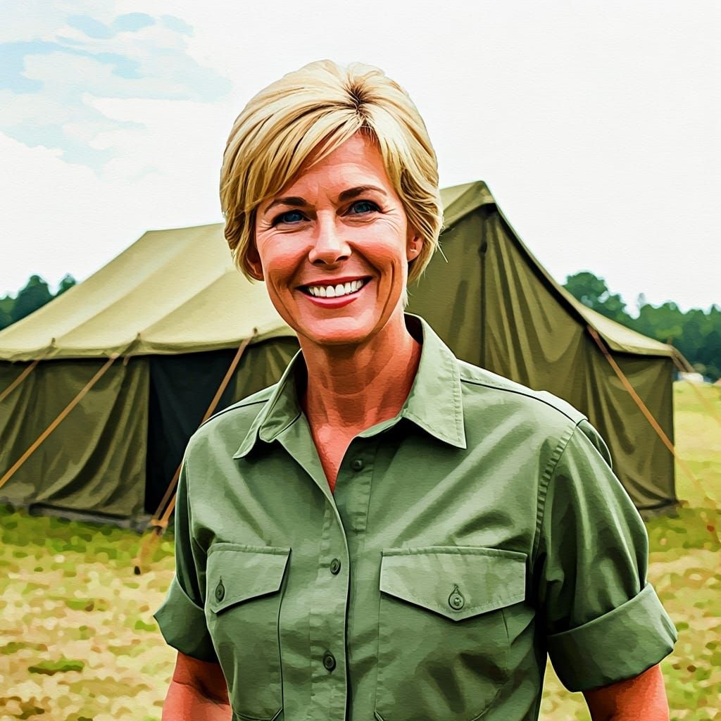 Loretta Swit Portrait in Impressionistic Watercolor