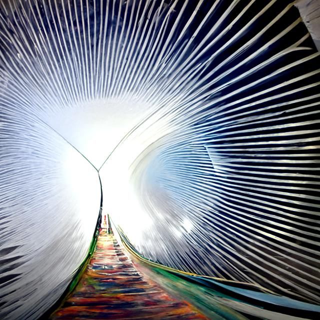 Ethereal Tunnel to a Lower Dimension Upside Down in Photorea...