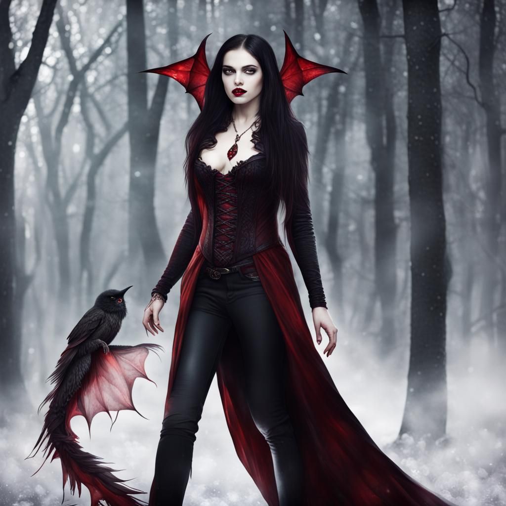Enchanted Vampire Queen as a Mythical Being