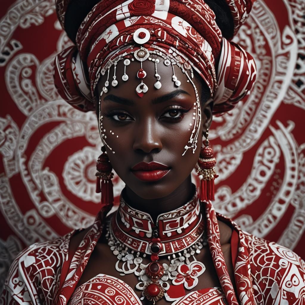 Regal Dark Beauty in Cinematic Opulence