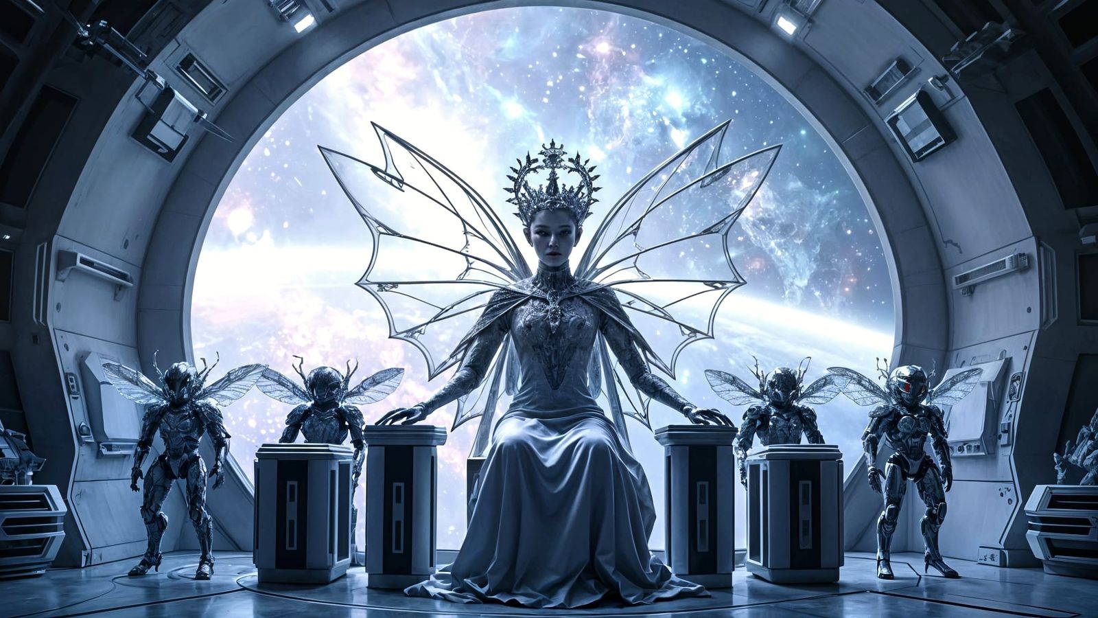 Ethereal Nebula Queen Reigns Over Crystal Palace