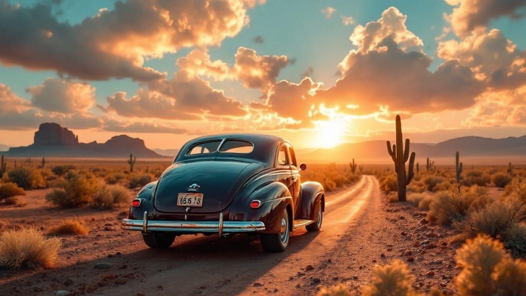 Neon Dreamcatcher in the Desert