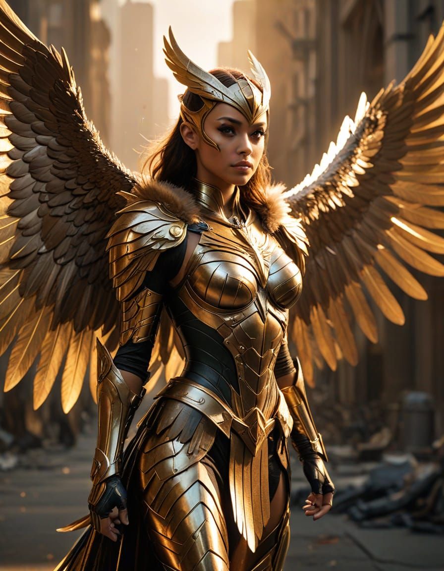 Hawkgirl Ariana Grande, Winged Superheroine in DC Comics Sty...