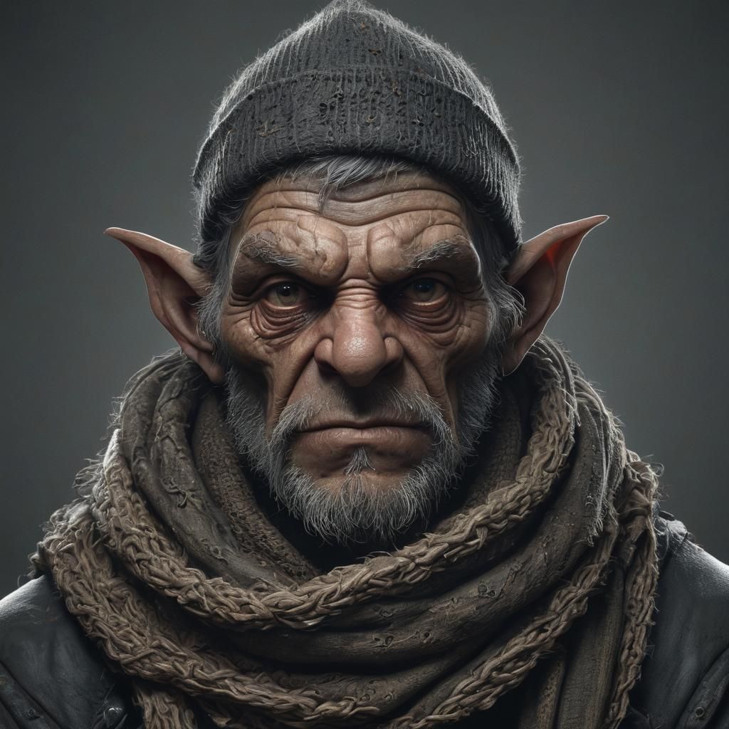 Hyper-Realistic Dark Fantasy Goblin Portrait