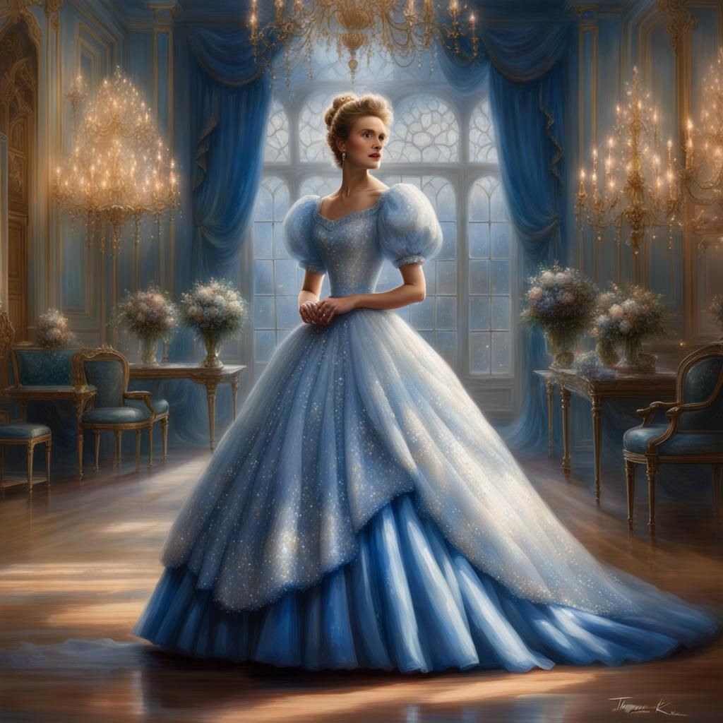 Ethereal Princess in Sparkling Gown