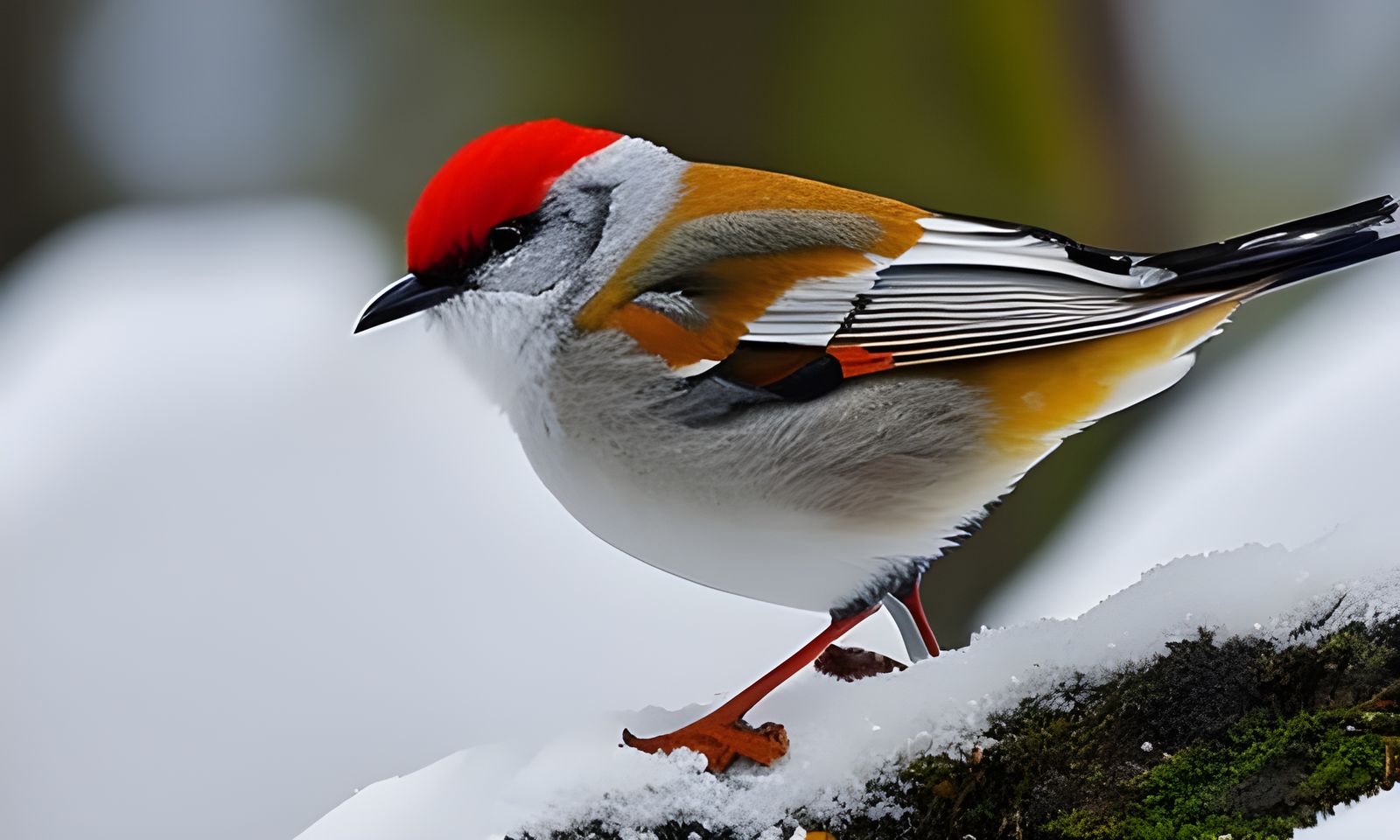 Breathtaking Snowy Landscape in Vibrant Oil Colors