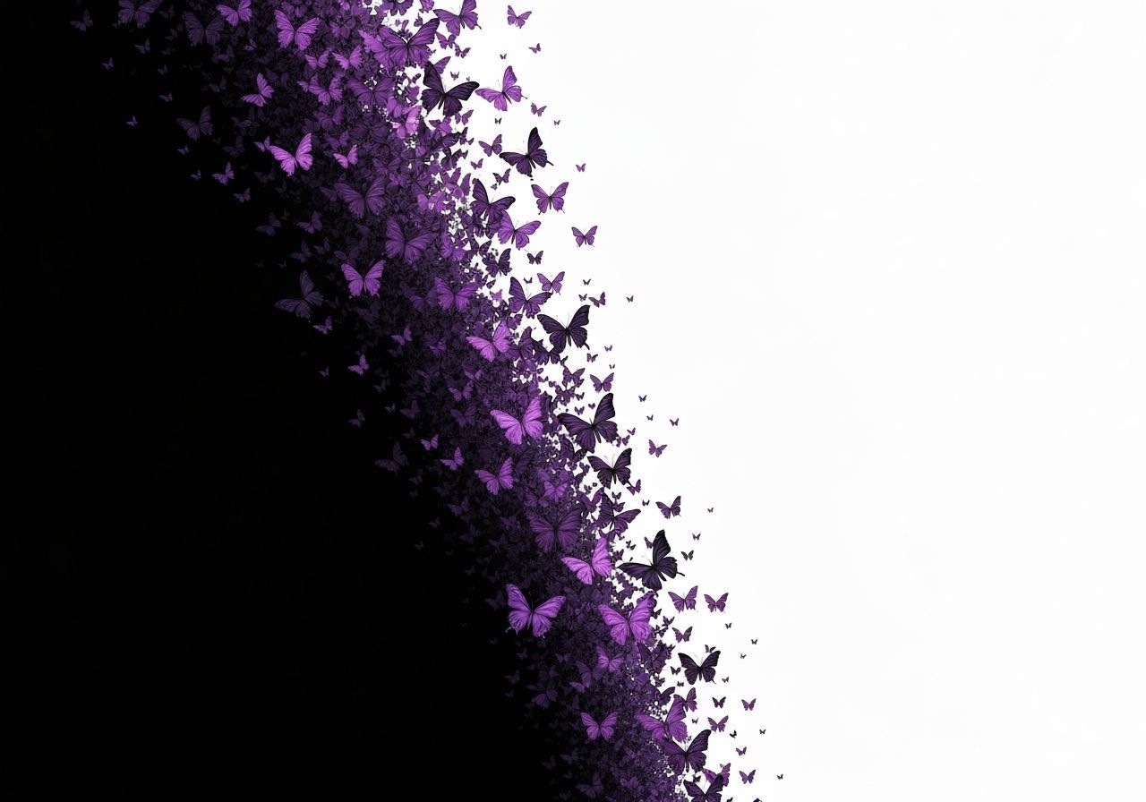 Surreal Butterfly Transition from Dark to Light