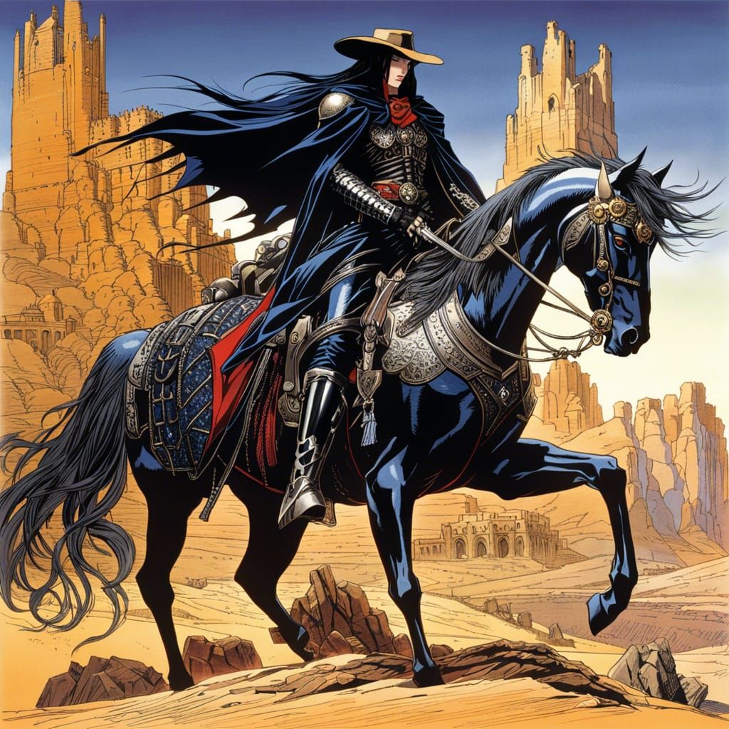 Vampire Hunter D riding horse