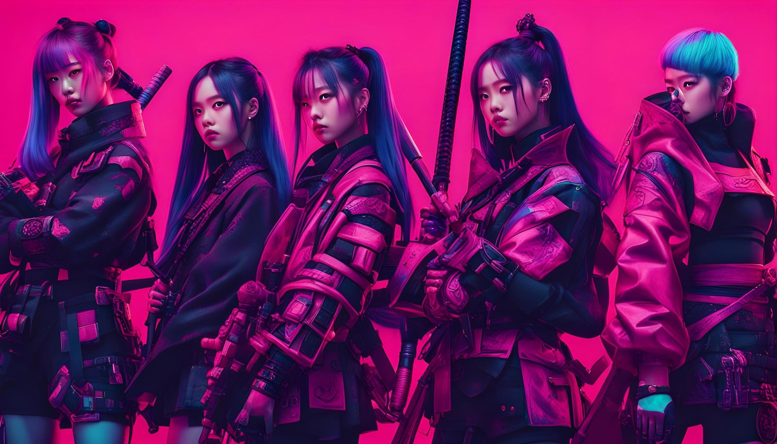 Cyberpunk Blackpink Warriors Unite