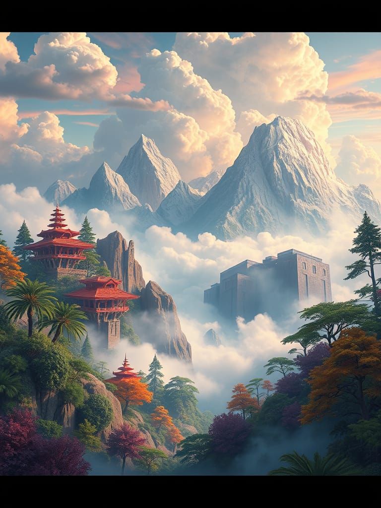 Surreal Cubist Utopia in Hyper-Realistic 8K