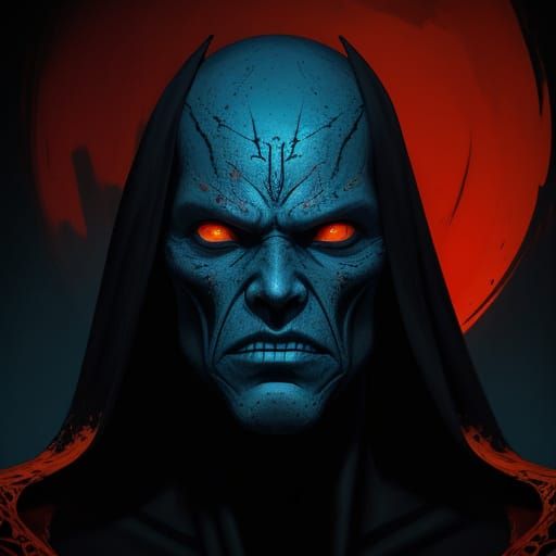 Ethereal Demon Face in Hyperrealistic Concept Art